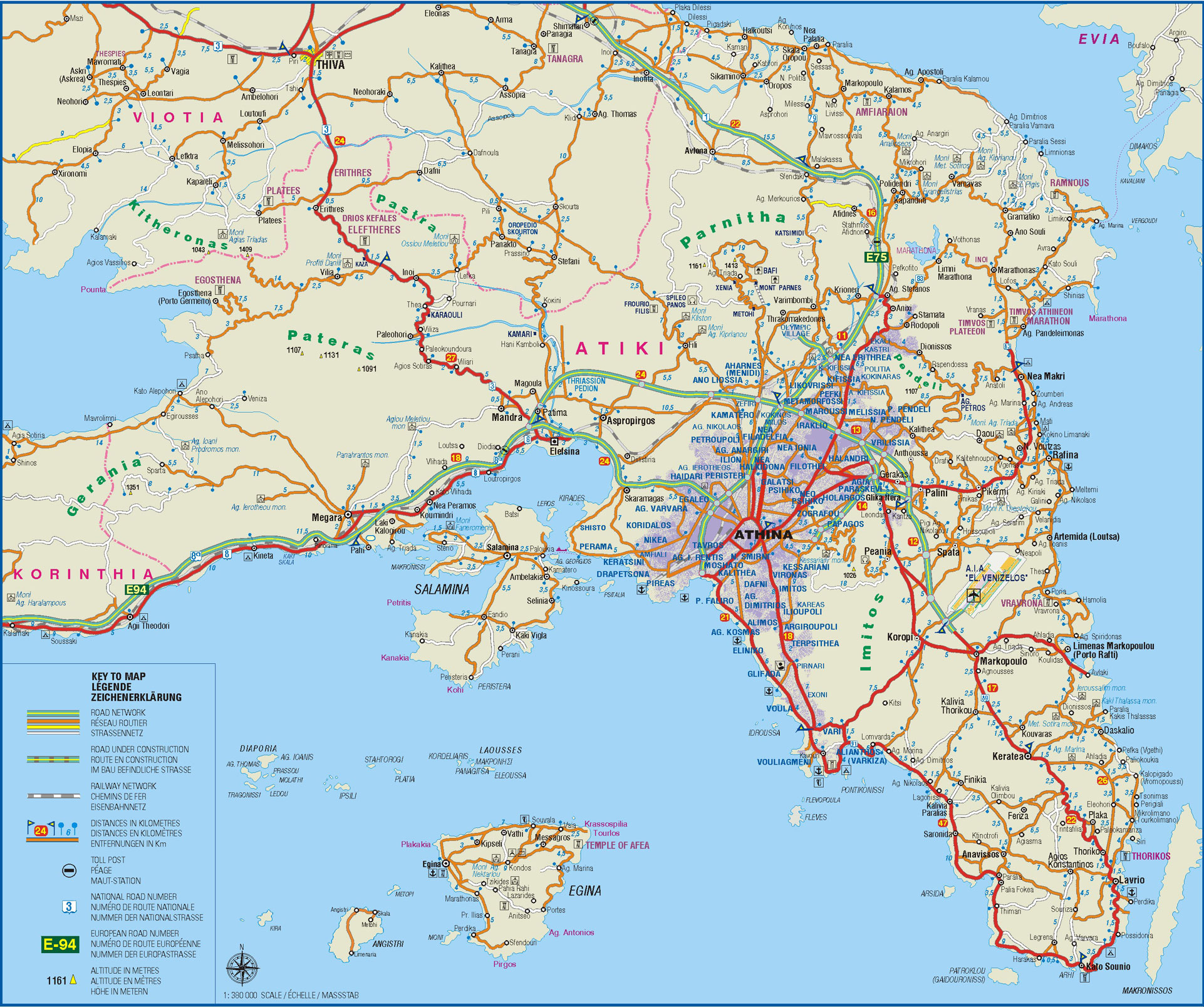 ATHENS MAPS | Athens center map, airport map, attica map, metro map